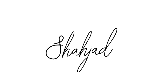 How to make Shahjad name signature. Use Bearetta-2O07w style for creating short signs online. This is the latest handwritten sign. Shahjad signature style 12 images and pictures png