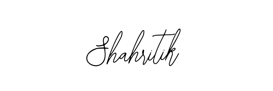 Use a signature maker to create a handwritten signature online. With this signature software, you can design (Bearetta-2O07w) your own signature for name Shahritik. Shahritik signature style 12 images and pictures png