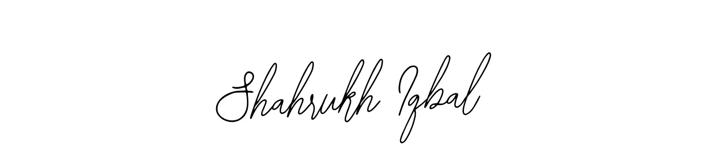 You should practise on your own different ways (Bearetta-2O07w) to write your name (Shahrukh Iqbal) in signature. don't let someone else do it for you. Shahrukh Iqbal signature style 12 images and pictures png