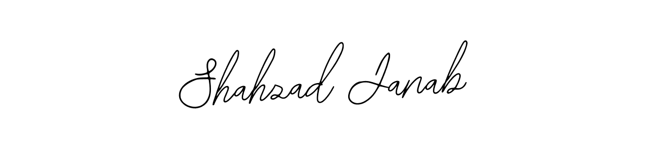 The best way (Bearetta-2O07w) to make a short signature is to pick only two or three words in your name. The name Shahzad Janab include a total of six letters. For converting this name. Shahzad Janab signature style 12 images and pictures png