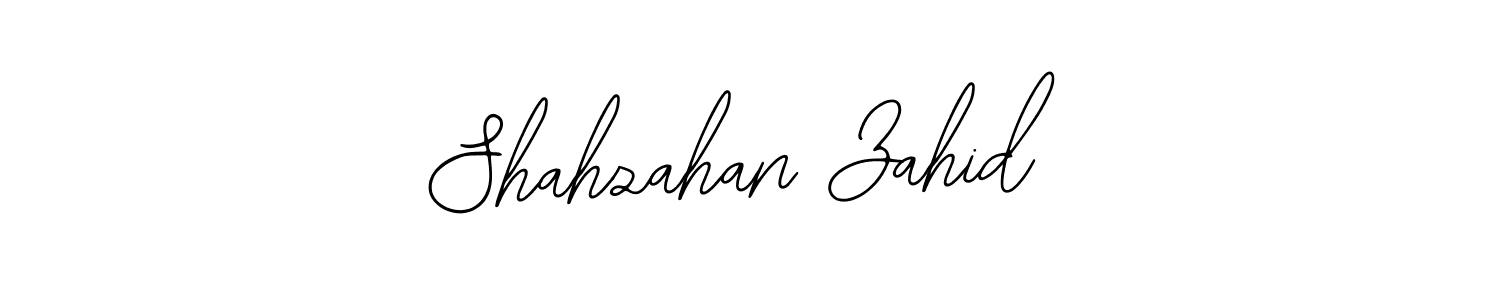 How to make Shahzahan Zahid name signature. Use Bearetta-2O07w style for creating short signs online. This is the latest handwritten sign. Shahzahan Zahid signature style 12 images and pictures png