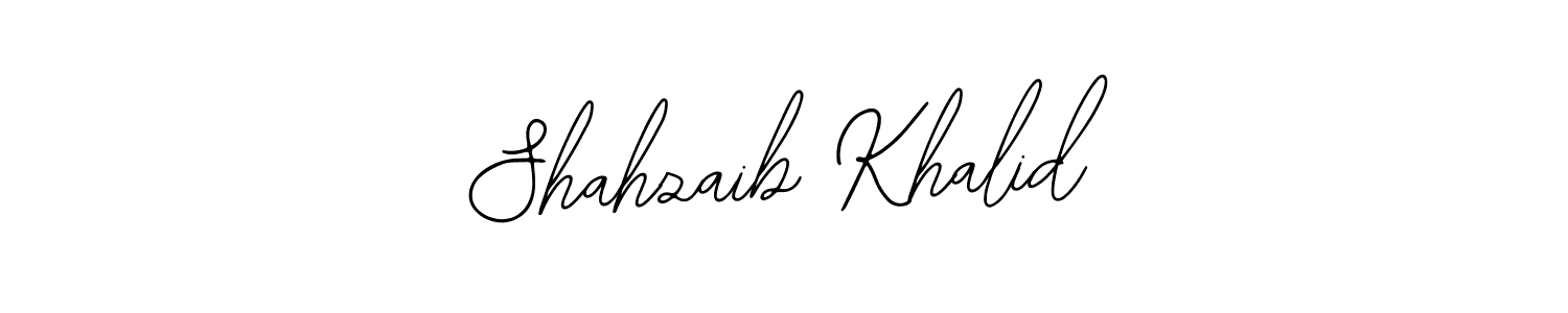 You should practise on your own different ways (Bearetta-2O07w) to write your name (Shahzaib Khalid) in signature. don't let someone else do it for you. Shahzaib Khalid signature style 12 images and pictures png