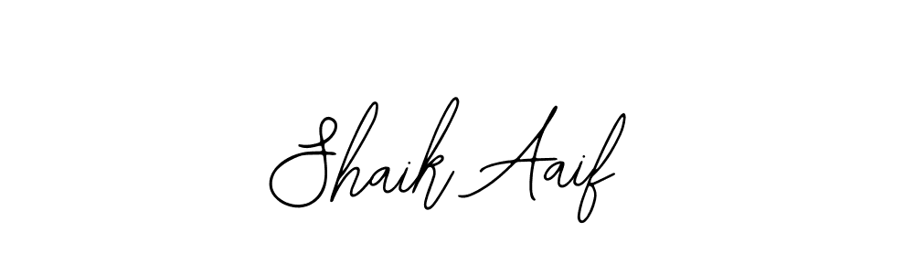 Use a signature maker to create a handwritten signature online. With this signature software, you can design (Bearetta-2O07w) your own signature for name Shaik Aaif. Shaik Aaif signature style 12 images and pictures png
