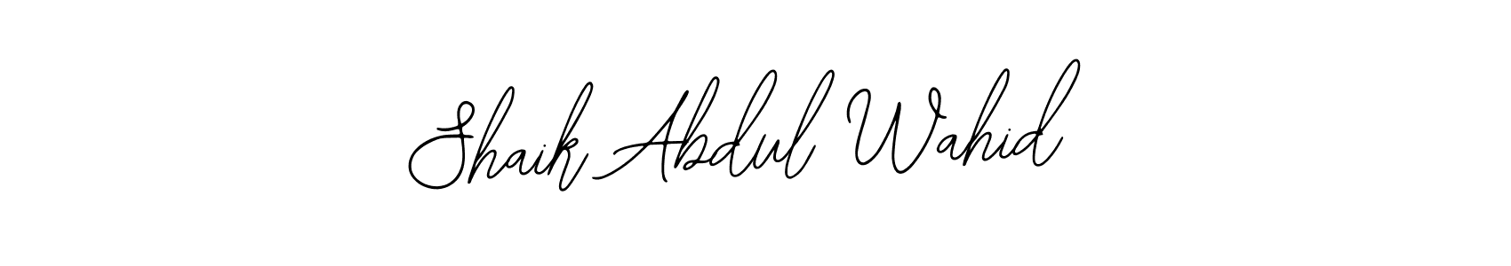 Make a beautiful signature design for name Shaik Abdul Wahid. With this signature (Bearetta-2O07w) style, you can create a handwritten signature for free. Shaik Abdul Wahid signature style 12 images and pictures png