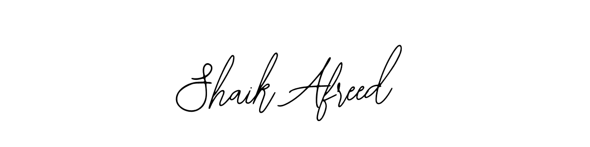 How to make Shaik Afreed name signature. Use Bearetta-2O07w style for creating short signs online. This is the latest handwritten sign. Shaik Afreed signature style 12 images and pictures png