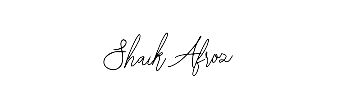 The best way (Bearetta-2O07w) to make a short signature is to pick only two or three words in your name. The name Shaik Afroz include a total of six letters. For converting this name. Shaik Afroz signature style 12 images and pictures png