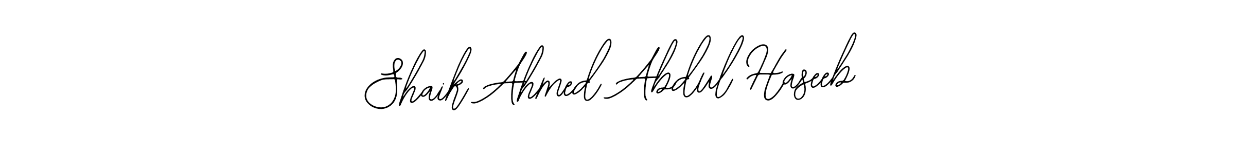 Design your own signature with our free online signature maker. With this signature software, you can create a handwritten (Bearetta-2O07w) signature for name Shaik Ahmed Abdul Haseeb. Shaik Ahmed Abdul Haseeb signature style 12 images and pictures png