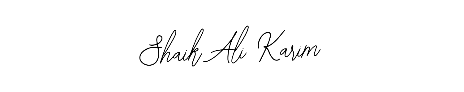 Also we have Shaik Ali Karim name is the best signature style. Create professional handwritten signature collection using Bearetta-2O07w autograph style. Shaik Ali Karim signature style 12 images and pictures png
