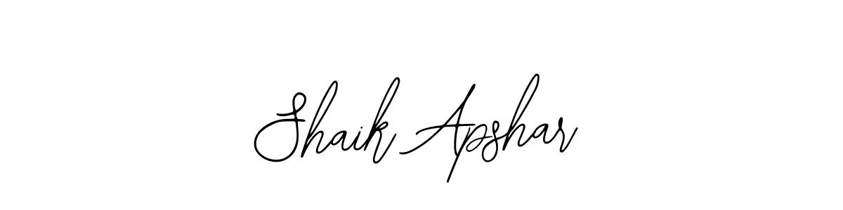 Shaik Apshar stylish signature style. Best Handwritten Sign (Bearetta-2O07w) for my name. Handwritten Signature Collection Ideas for my name Shaik Apshar. Shaik Apshar signature style 12 images and pictures png