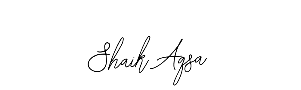 You should practise on your own different ways (Bearetta-2O07w) to write your name (Shaik Aqsa) in signature. don't let someone else do it for you. Shaik Aqsa signature style 12 images and pictures png