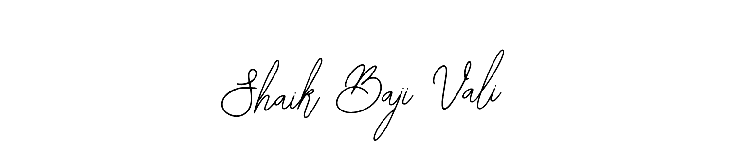How to make Shaik Baji Vali name signature. Use Bearetta-2O07w style for creating short signs online. This is the latest handwritten sign. Shaik Baji Vali signature style 12 images and pictures png