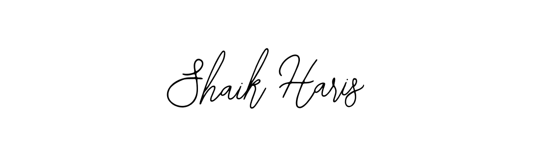 How to make Shaik Haris name signature. Use Bearetta-2O07w style for creating short signs online. This is the latest handwritten sign. Shaik Haris signature style 12 images and pictures png