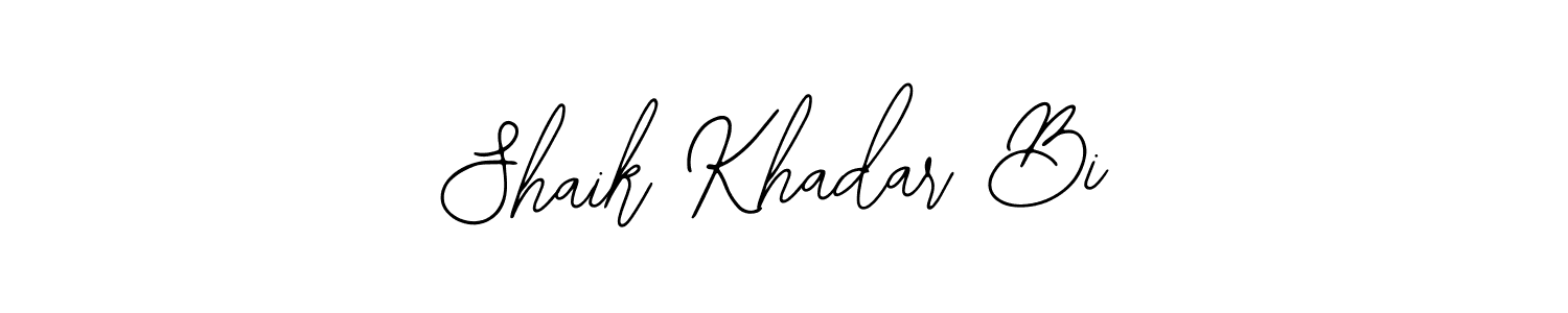 Also we have Shaik Khadar Bi name is the best signature style. Create professional handwritten signature collection using Bearetta-2O07w autograph style. Shaik Khadar Bi signature style 12 images and pictures png