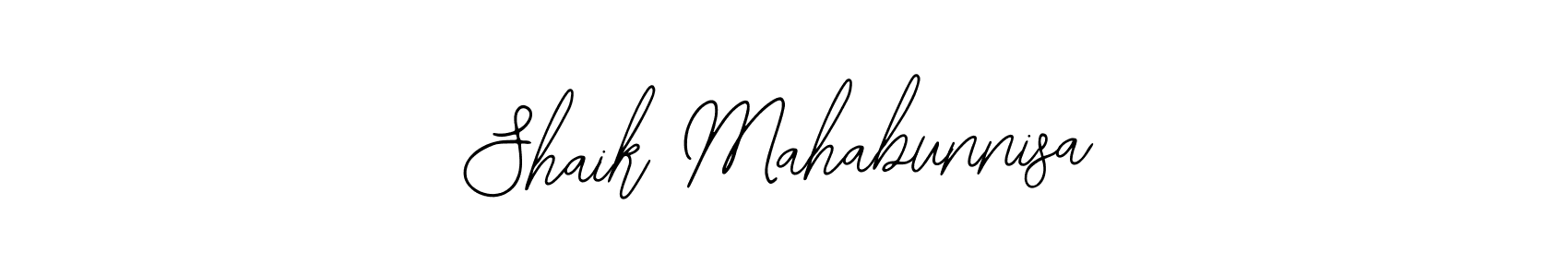 How to make Shaik Mahabunnisa signature? Bearetta-2O07w is a professional autograph style. Create handwritten signature for Shaik Mahabunnisa name. Shaik Mahabunnisa signature style 12 images and pictures png