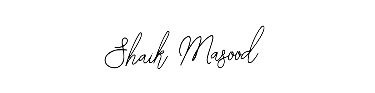 The best way (Bearetta-2O07w) to make a short signature is to pick only two or three words in your name. The name Shaik Masood include a total of six letters. For converting this name. Shaik Masood signature style 12 images and pictures png