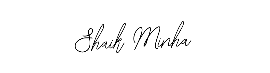 Use a signature maker to create a handwritten signature online. With this signature software, you can design (Bearetta-2O07w) your own signature for name Shaik Minha. Shaik Minha signature style 12 images and pictures png