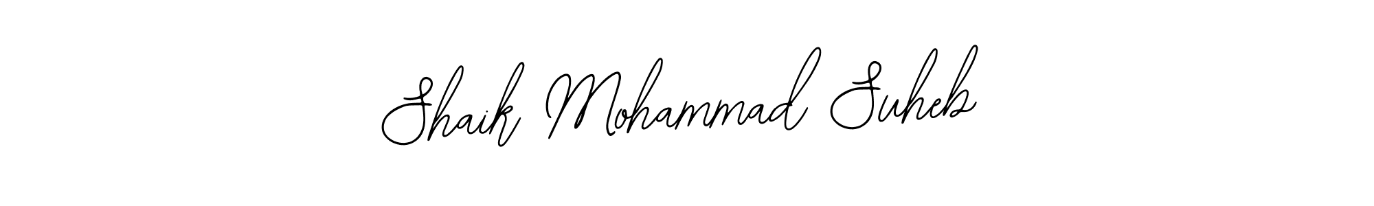 The best way (Bearetta-2O07w) to make a short signature is to pick only two or three words in your name. The name Shaik Mohammad Suheb include a total of six letters. For converting this name. Shaik Mohammad Suheb signature style 12 images and pictures png