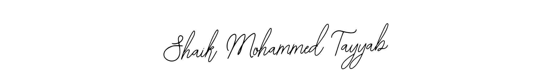 How to make Shaik Mohammed Tayyab name signature. Use Bearetta-2O07w style for creating short signs online. This is the latest handwritten sign. Shaik Mohammed Tayyab signature style 12 images and pictures png