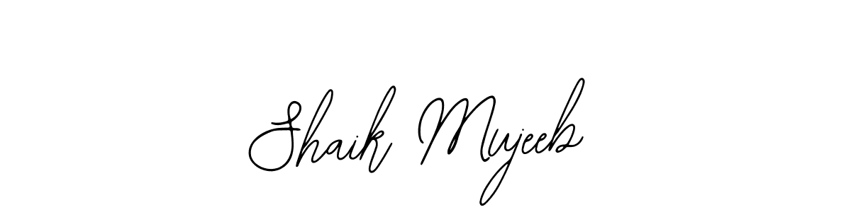 Shaik Mujeeb stylish signature style. Best Handwritten Sign (Bearetta-2O07w) for my name. Handwritten Signature Collection Ideas for my name Shaik Mujeeb. Shaik Mujeeb signature style 12 images and pictures png