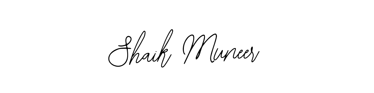 Shaik Muneer stylish signature style. Best Handwritten Sign (Bearetta-2O07w) for my name. Handwritten Signature Collection Ideas for my name Shaik Muneer. Shaik Muneer signature style 12 images and pictures png