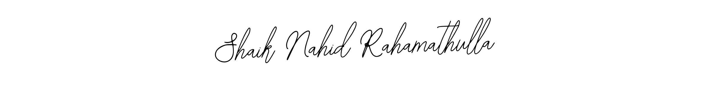 Use a signature maker to create a handwritten signature online. With this signature software, you can design (Bearetta-2O07w) your own signature for name Shaik Nahid Rahamathulla. Shaik Nahid Rahamathulla signature style 12 images and pictures png
