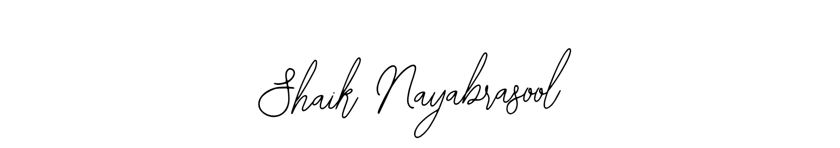 Make a short Shaik Nayabrasool signature style. Manage your documents anywhere anytime using Bearetta-2O07w. Create and add eSignatures, submit forms, share and send files easily. Shaik Nayabrasool signature style 12 images and pictures png