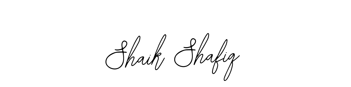 How to make Shaik Shafiq name signature. Use Bearetta-2O07w style for creating short signs online. This is the latest handwritten sign. Shaik Shafiq signature style 12 images and pictures png