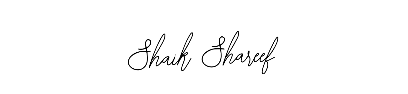 How to make Shaik Shareef name signature. Use Bearetta-2O07w style for creating short signs online. This is the latest handwritten sign. Shaik Shareef signature style 12 images and pictures png