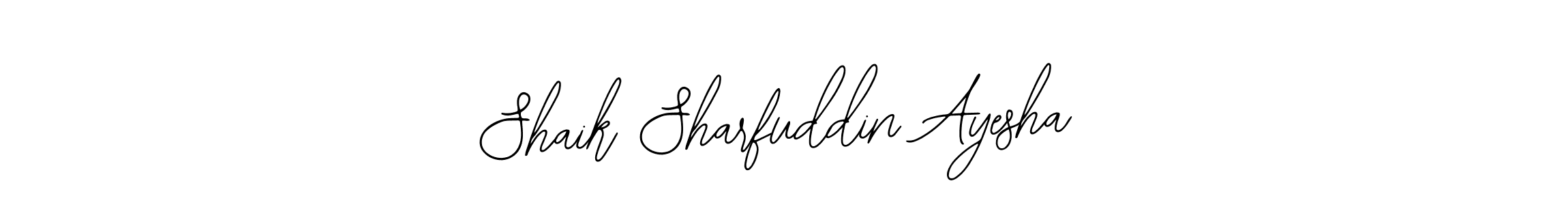 Similarly Bearetta-2O07w is the best handwritten signature design. Signature creator online .You can use it as an online autograph creator for name Shaik Sharfuddin Ayesha. Shaik Sharfuddin Ayesha signature style 12 images and pictures png