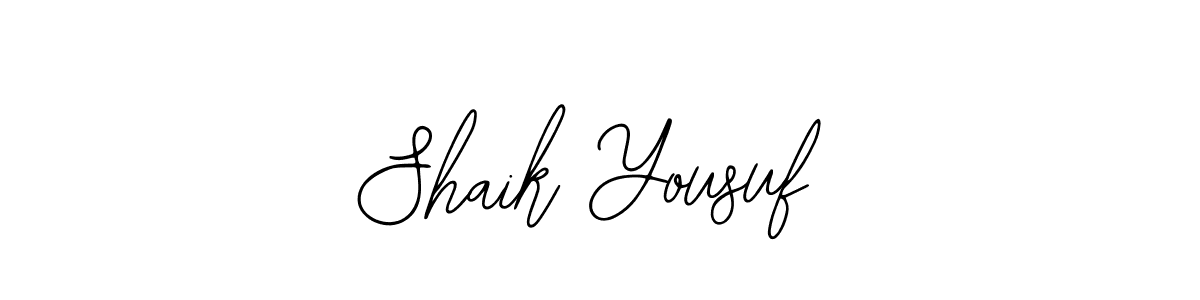 Design your own signature with our free online signature maker. With this signature software, you can create a handwritten (Bearetta-2O07w) signature for name Shaik Yousuf. Shaik Yousuf signature style 12 images and pictures png