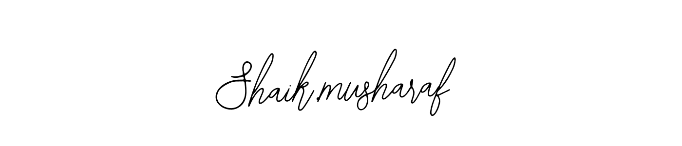 How to make Shaik.musharaf name signature. Use Bearetta-2O07w style for creating short signs online. This is the latest handwritten sign. Shaik.musharaf signature style 12 images and pictures png