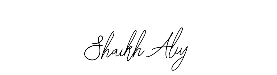 Bearetta-2O07w is a professional signature style that is perfect for those who want to add a touch of class to their signature. It is also a great choice for those who want to make their signature more unique. Get Shaikh Aliy name to fancy signature for free. Shaikh Aliy signature style 12 images and pictures png