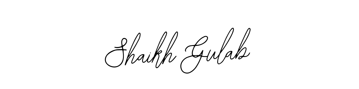 Similarly Bearetta-2O07w is the best handwritten signature design. Signature creator online .You can use it as an online autograph creator for name Shaikh Gulab. Shaikh Gulab signature style 12 images and pictures png