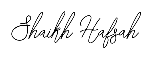 A sleek calligraphic signature for name Shaikh Hafsah utilizing Bearetta-2O07w styling. Great for adding personal signatures to photos and art. Shaikh Hafsah signature style 12 images and pictures png