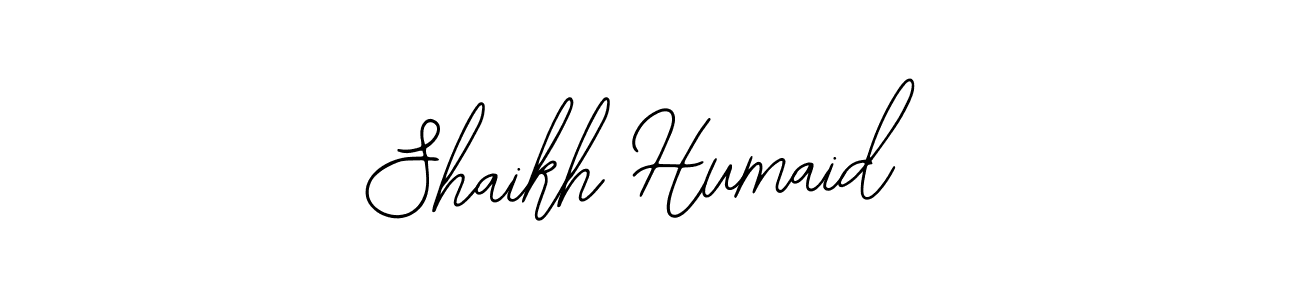 if you are searching for the best signature style for your name Shaikh Humaid. so please give up your signature search. here we have designed multiple signature styles  using Bearetta-2O07w. Shaikh Humaid signature style 12 images and pictures png
