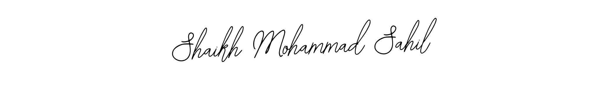 The best way (Bearetta-2O07w) to make a short signature is to pick only two or three words in your name. The name Shaikh Mohammad Sahil include a total of six letters. For converting this name. Shaikh Mohammad Sahil signature style 12 images and pictures png