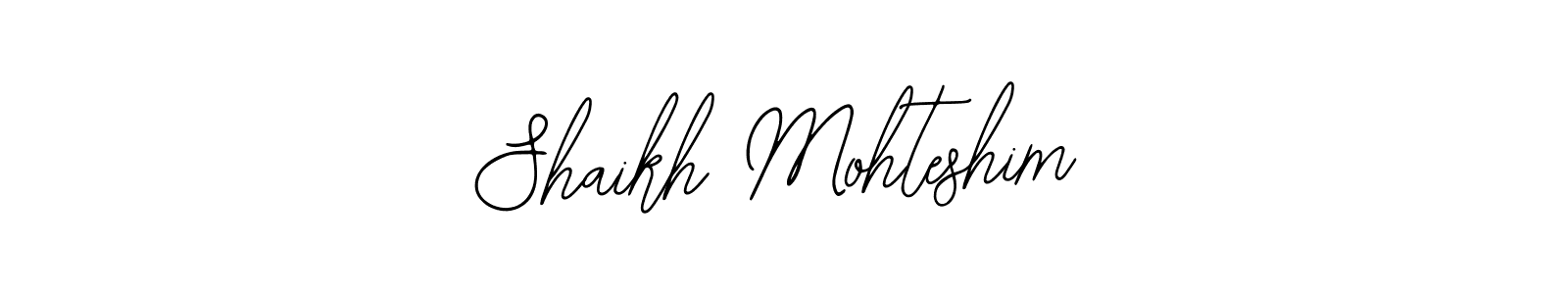 How to make Shaikh Mohteshim name signature. Use Bearetta-2O07w style for creating short signs online. This is the latest handwritten sign. Shaikh Mohteshim signature style 12 images and pictures png