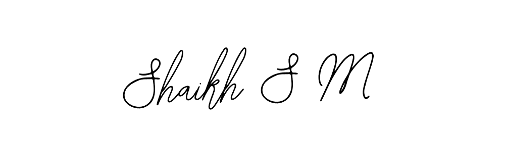 Use a signature maker to create a handwritten signature online. With this signature software, you can design (Bearetta-2O07w) your own signature for name Shaikh S M. Shaikh S M signature style 12 images and pictures png