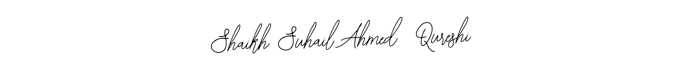 You can use this online signature creator to create a handwritten signature for the name Shaikh Suhail Ahmed  Qureshi. This is the best online autograph maker. Shaikh Suhail Ahmed  Qureshi signature style 12 images and pictures png