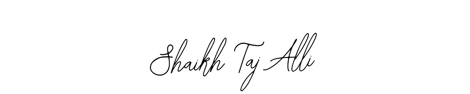 Similarly Bearetta-2O07w is the best handwritten signature design. Signature creator online .You can use it as an online autograph creator for name Shaikh Taj Alli. Shaikh Taj Alli signature style 12 images and pictures png