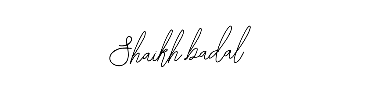Bearetta-2O07w is a professional signature style that is perfect for those who want to add a touch of class to their signature. It is also a great choice for those who want to make their signature more unique. Get Shaikh.badal name to fancy signature for free. Shaikh.badal signature style 12 images and pictures png