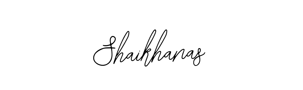 Use a signature maker to create a handwritten signature online. With this signature software, you can design (Bearetta-2O07w) your own signature for name Shaikhanas. Shaikhanas signature style 12 images and pictures png