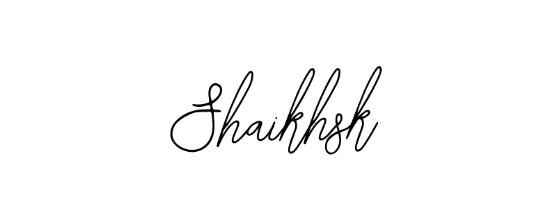 Design your own signature with our free online signature maker. With this signature software, you can create a handwritten (Bearetta-2O07w) signature for name Shaikhsk. Shaikhsk signature style 12 images and pictures png