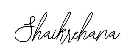 Express your personality with a custom Shaikrehana signature crafted with Bearetta-2O07w typography. Free transparent PNG download available. Shaikrehana signature style 12 images and pictures png