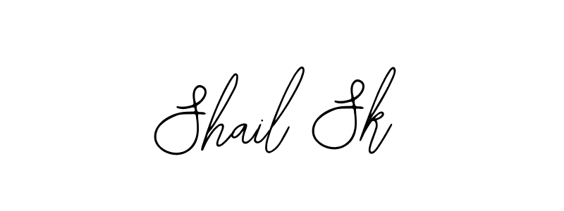 How to make Shail Sk name signature. Use Bearetta-2O07w style for creating short signs online. This is the latest handwritten sign. Shail Sk signature style 12 images and pictures png