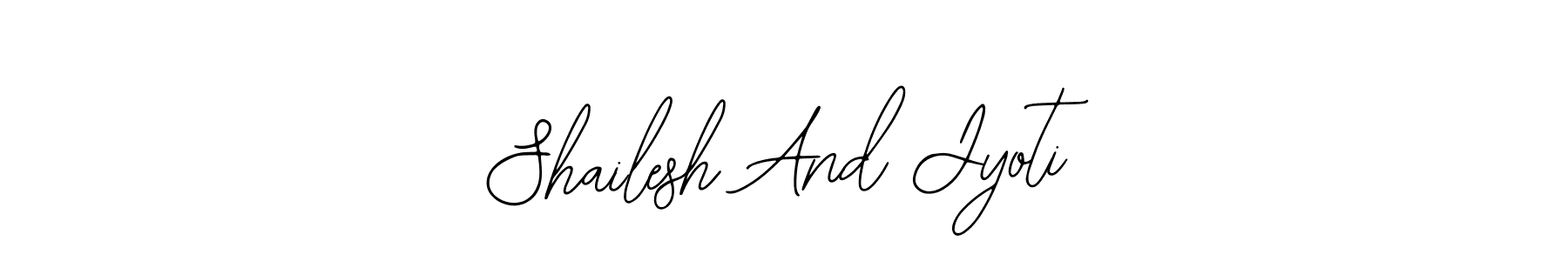 if you are searching for the best signature style for your name Shailesh And Jyoti. so please give up your signature search. here we have designed multiple signature styles  using Bearetta-2O07w. Shailesh And Jyoti signature style 12 images and pictures png
