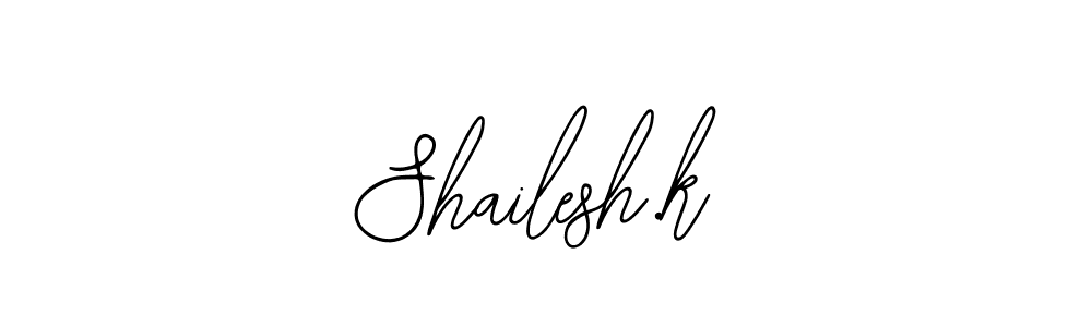 How to make Shailesh.k name signature. Use Bearetta-2O07w style for creating short signs online. This is the latest handwritten sign. Shailesh.k signature style 12 images and pictures png