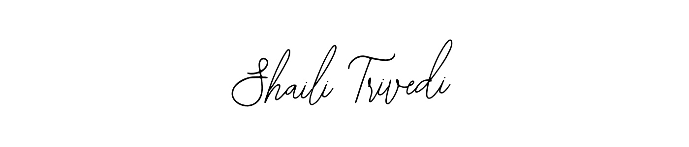 The best way (Bearetta-2O07w) to make a short signature is to pick only two or three words in your name. The name Shaili Trivedi include a total of six letters. For converting this name. Shaili Trivedi signature style 12 images and pictures png