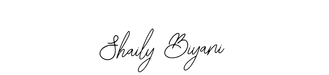 Also we have Shaily Biyani name is the best signature style. Create professional handwritten signature collection using Bearetta-2O07w autograph style. Shaily Biyani signature style 12 images and pictures png