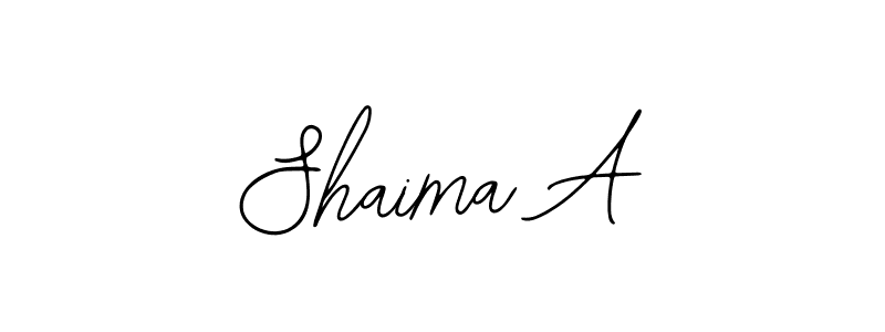 The best way (Bearetta-2O07w) to make a short signature is to pick only two or three words in your name. The name Shaima A include a total of six letters. For converting this name. Shaima A signature style 12 images and pictures png